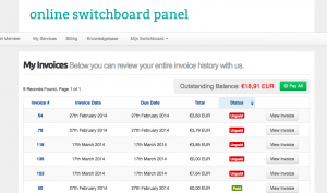 Invoice overview